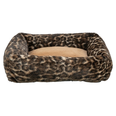 Trixie Dog Bed Leo Corner Leopard Print Brown