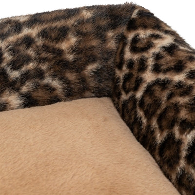 Trixie Dog Bed Leo Corner Leopard Print Brown