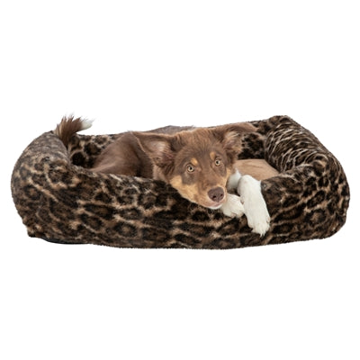 Trixie Dog Bed Leo Corner Leopard Print Brown