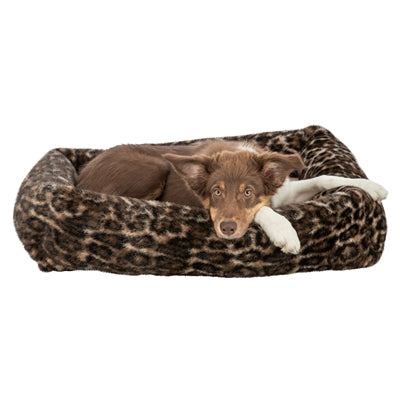 Trixie Dog Bed Leo Corner Leopard Print Brown