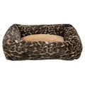Trixie Dog Bed Leo Corner Leopard Print Brown