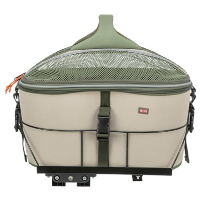 Trixie Bicycle Basket For Carrier Rack Polyester Olive Green / Beige 46X33X40 Cm