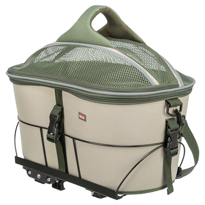 Trixie Bicycle Basket For Carrier Rack Polyester Olive Green / Beige 46X33X40 Cm