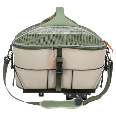Trixie Bicycle Basket For Carrier Rack Polyester Olive Green / Beige 46X33X40 Cm