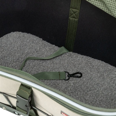 Trixie Bicycle Basket For Carrier Rack Polyester Olive Green / Beige 46X33X40 Cm