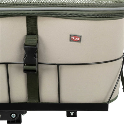 Trixie Bicycle Basket For Carrier Rack Polyester Olive Green / Beige 46X33X40 Cm