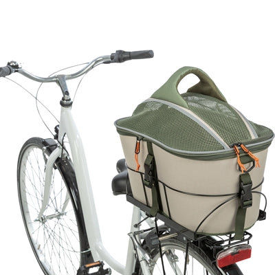 Trixie Bicycle Basket For Carrier Rack Polyester Olive Green / Beige 46X33X40 Cm