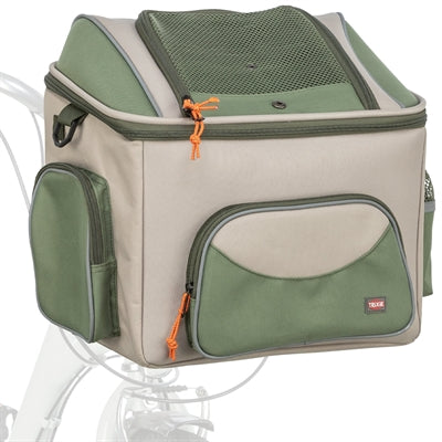 Trixie Bicycle Basket For Handlebars Polyester Olive Green / Beige 48X34X40 Cm