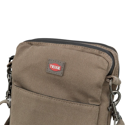 Trixie Snack Bag Ribbed Velvet Look Polyester Brown 16X21 Cm