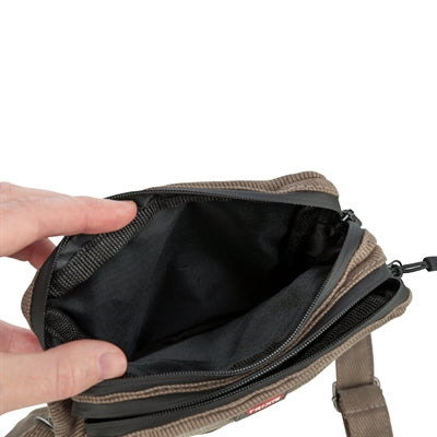 Trixie Snack Bag Ribbed Velvet Look Polyester Brown 16X21 Cm