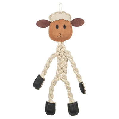 Trixie Sheep Rope With Leather Brown 42 Cm
