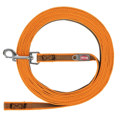 Trixie Drag Line With Rubber Coating Without Hand Loop Orange