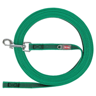 Trixie Long Line With Rubber Coating Without Hand Loop Green