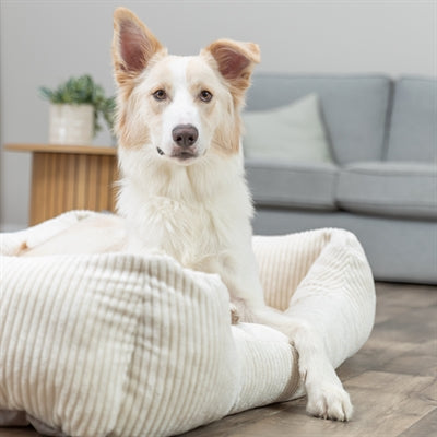 Trixie Vital Dog Bed Jonna Corner Ribbed Velvet Cream