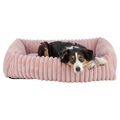 Trixie Dog Bed Lonni Corner Rib Velvet Pink