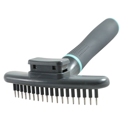 Zolux Anah Rake Retractable With 18 Metal Teeth Black / Blue 12X4.5X17 Cm