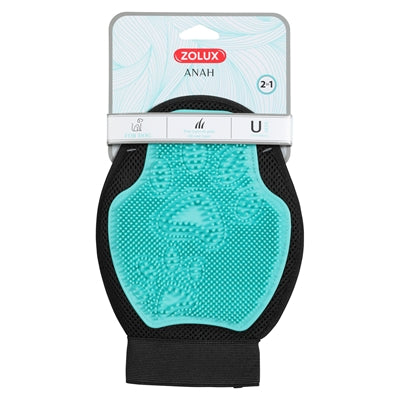 Zolux Anah Grooming Glove 2 In 1 Reversible Tpr / Polyester 17.5X2X23.5 Cm