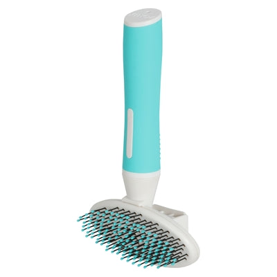 Zolux Anah Retractable Slicker Brush Soft Puppy Blue / White 5.5X9X17 Cm