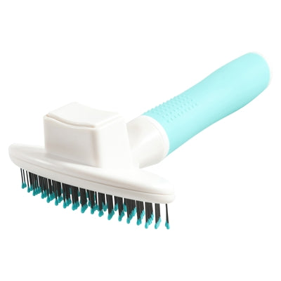 Zolux Anah Retractable Slicker Brush Soft Puppy Blue / White 5.5X9X17 Cm