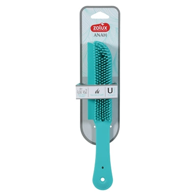 Zolux Anah Textile Brush Rubber Blue 4,5X3X27 Cm