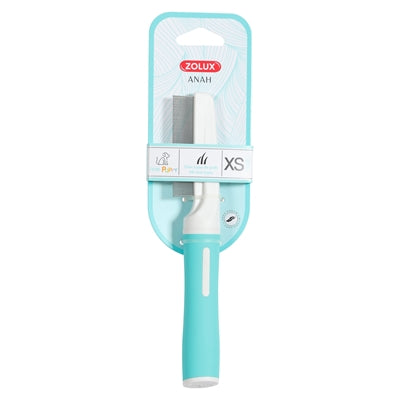 Zolux Anah Flea Comb All Coat Types Puppy Blue / White 3X2.5X20 Cm