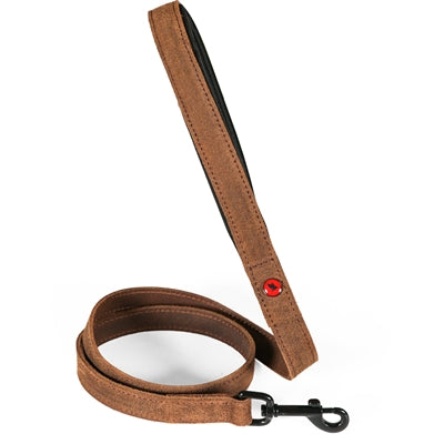 Zolux Expert Dog Lead Premium Leather / Neoprene Brown
