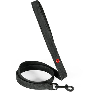 Zolux Expert Dog Leash Premium Leather / Neoprene Black