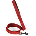 Zolux Expert Dog Leash Premium Leather / Neoprene Red
