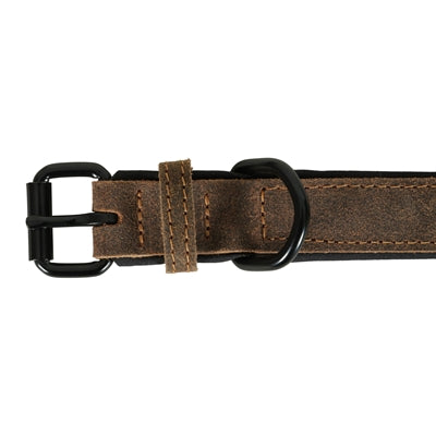 Zolux Expert Collar Dog Premium Leather / Neoprene Brown