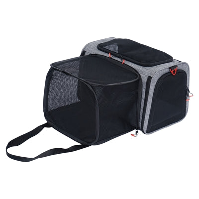 Zolux Travel Carrier Dog / Cat Expandable Maximum 6 Kg Grey / Black M 50X43X26.5 Cm <6Kg