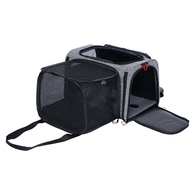 Zolux Travel Carrier Dog / Cat Expandable Maximum 6 Kg Grey / Black M 50X43X26.5 Cm <6Kg