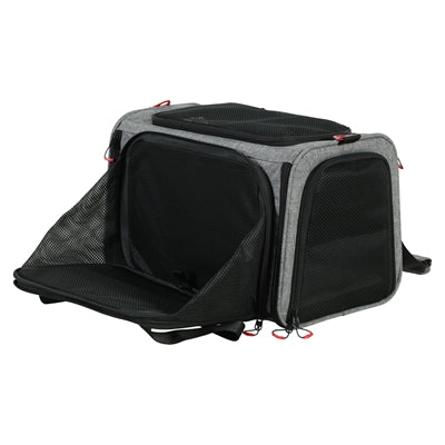 Zolux Travel Carrier Dog / Cat Expandable Maximum 8 Kg Grey / Black L 58X49X29 Cm <8Kg