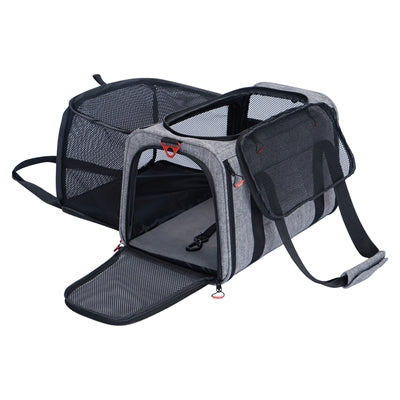 Zolux Travel Carrier Dog / Cat Expandable Maximum 8 Kg Grey / Black L 58X49X29 Cm <8Kg