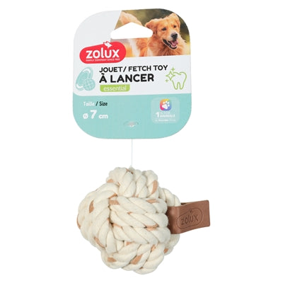 Zolux Rope Ball Leather Touch 9.5X7X7 Cm