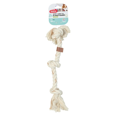 Zolux Rope Toy Leather Touch 3 Knots 43.5X6X6 Cm
