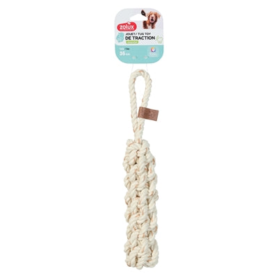 Zolux Rope Log With Handle Leather Touch 37X6.5X6 Cm
