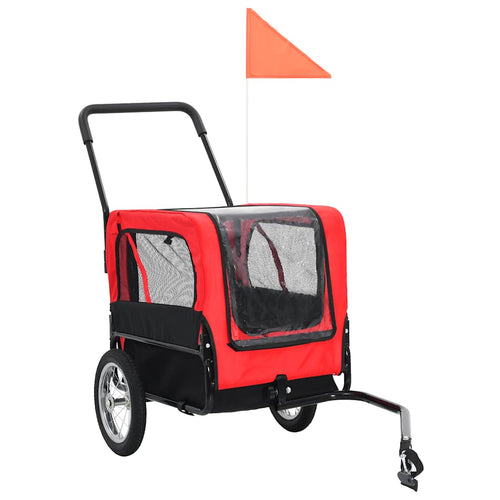 2-In-1 Lemmikkikärry Pyörään/Juoksurattaat