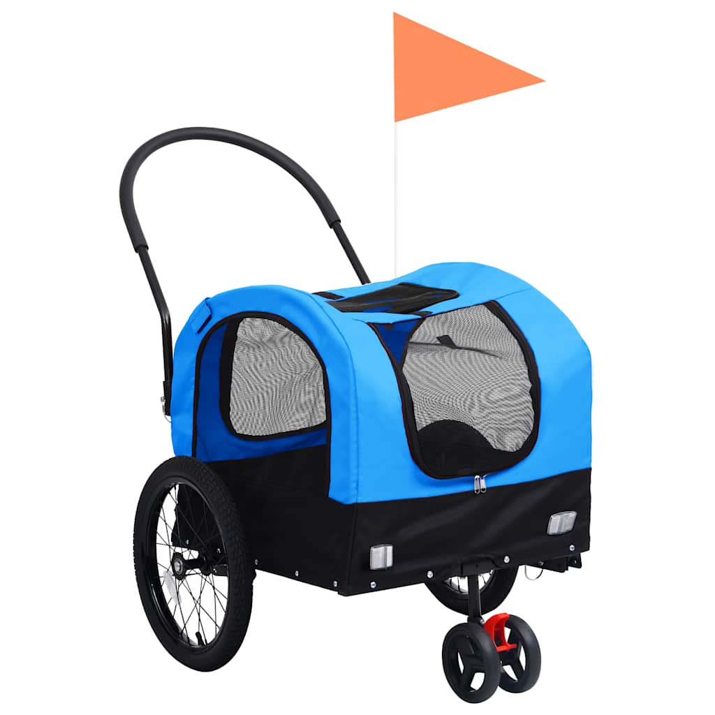 2-In-1 Lemmikkikärry Pyörään/Juoksurattaat Keltainen Ja Musta