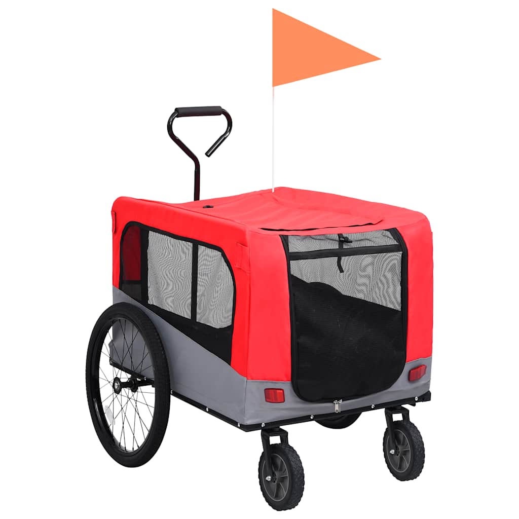 2-In-1 Lemmikkikärry Pyörään/Juoksurattaat