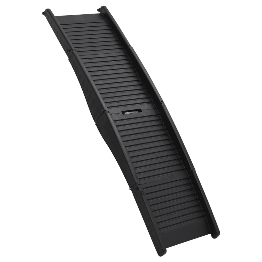 Taitettava Koiran Ramppi Musta 153X40X12,5 Cm Muovi