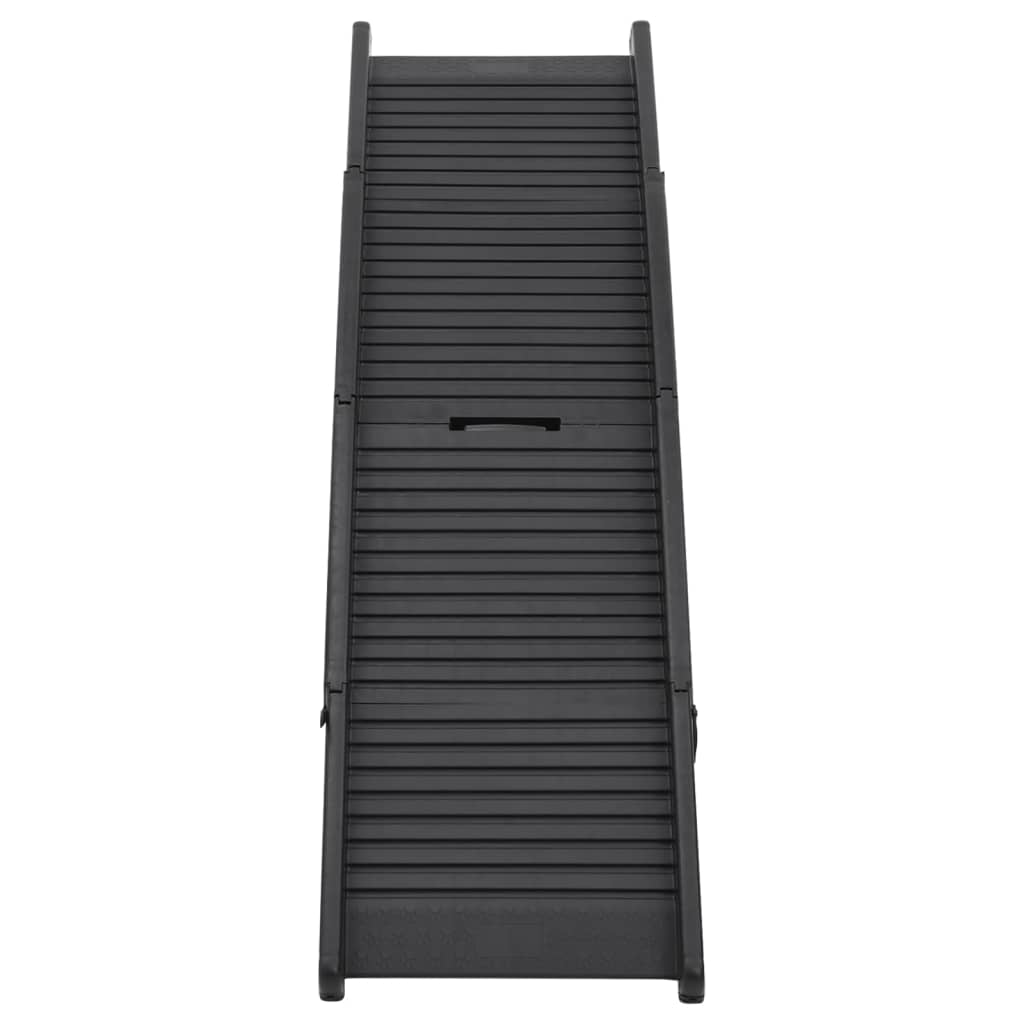 Taitettava Koiran Ramppi Musta 153X40X12,5 Cm Muovi