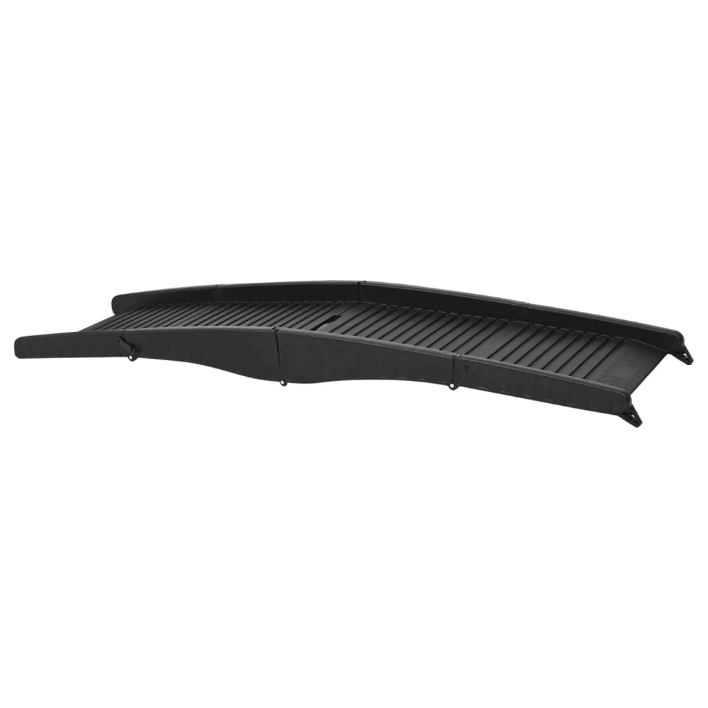 Taitettava Koiran Ramppi Musta 153X40X12,5 Cm Muovi