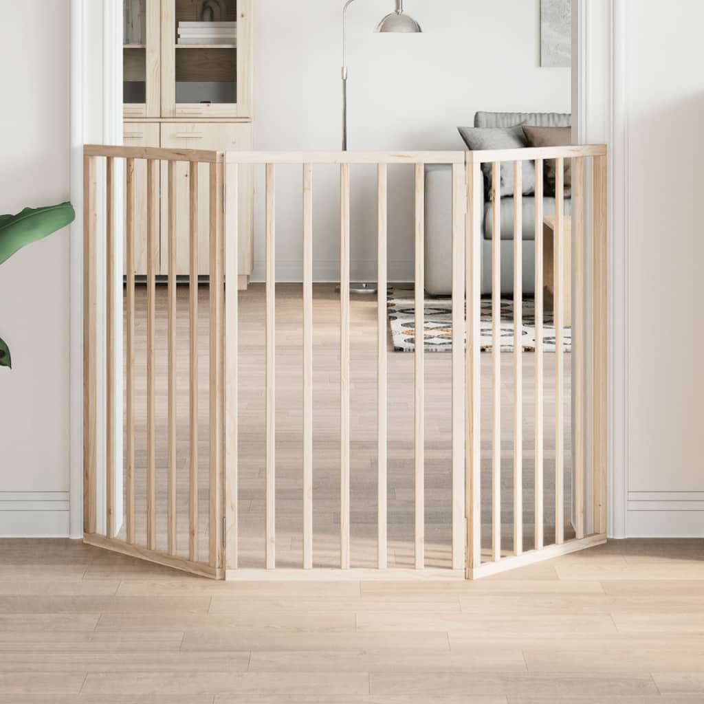 Koiraportti Kokoontaitettava 3-Paneelilla 150 Cm Poppelipuu