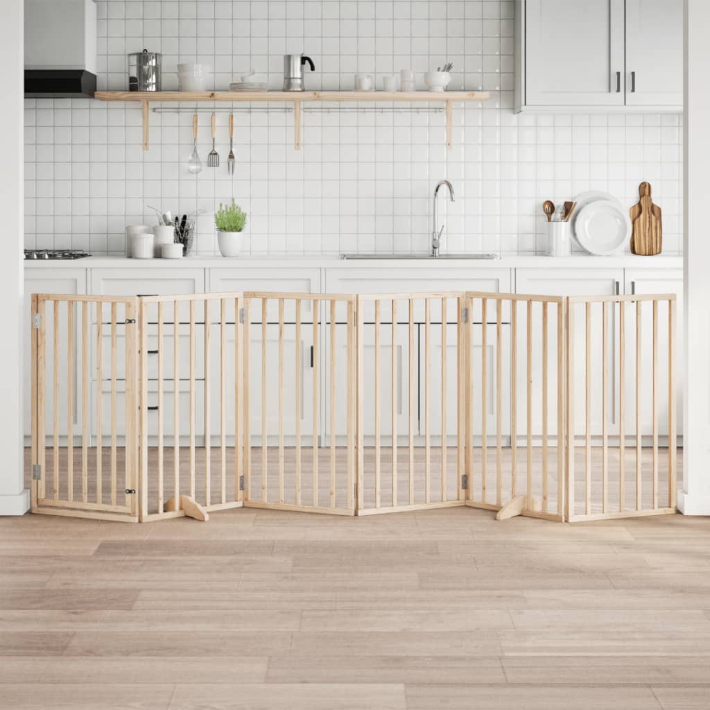Koiraportti Kokoontaitettava 3-Paneelilla 150 Cm Poppelipuu