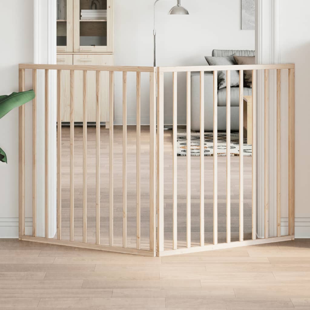 Koiraportti Kokoontaitettava 3-Paneelilla 150 Cm Poppelipuu