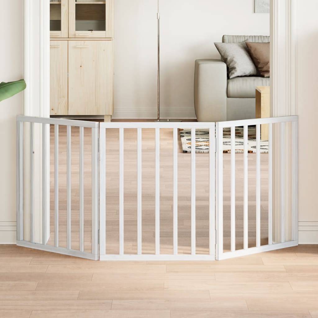 Koiraportti Kokoontaitettava 3-Paneelilla 150 Cm Poppelipuu