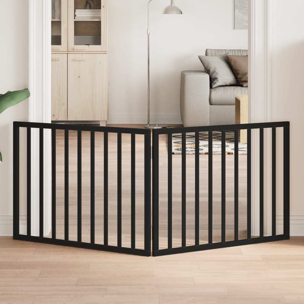 Koiraportti Kokoontaitettava 3-Paneelilla 150 Cm Poppelipuu