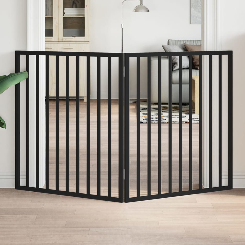 Koiraportti Kokoontaitettava 3-Paneelilla 150 Cm Poppelipuu
