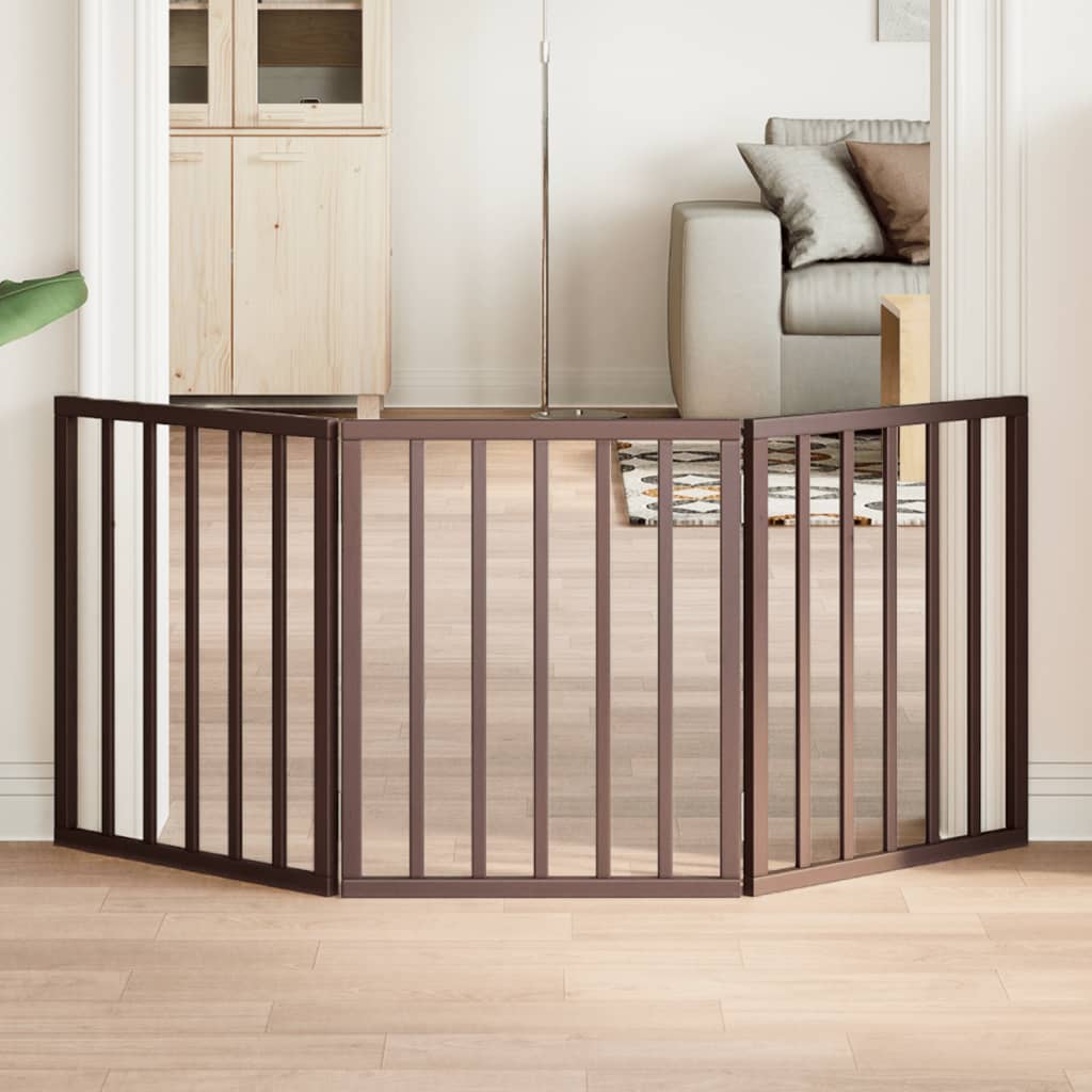 Koiraportti Kokoontaitettava 3-Paneelilla 150 Cm Poppelipuu