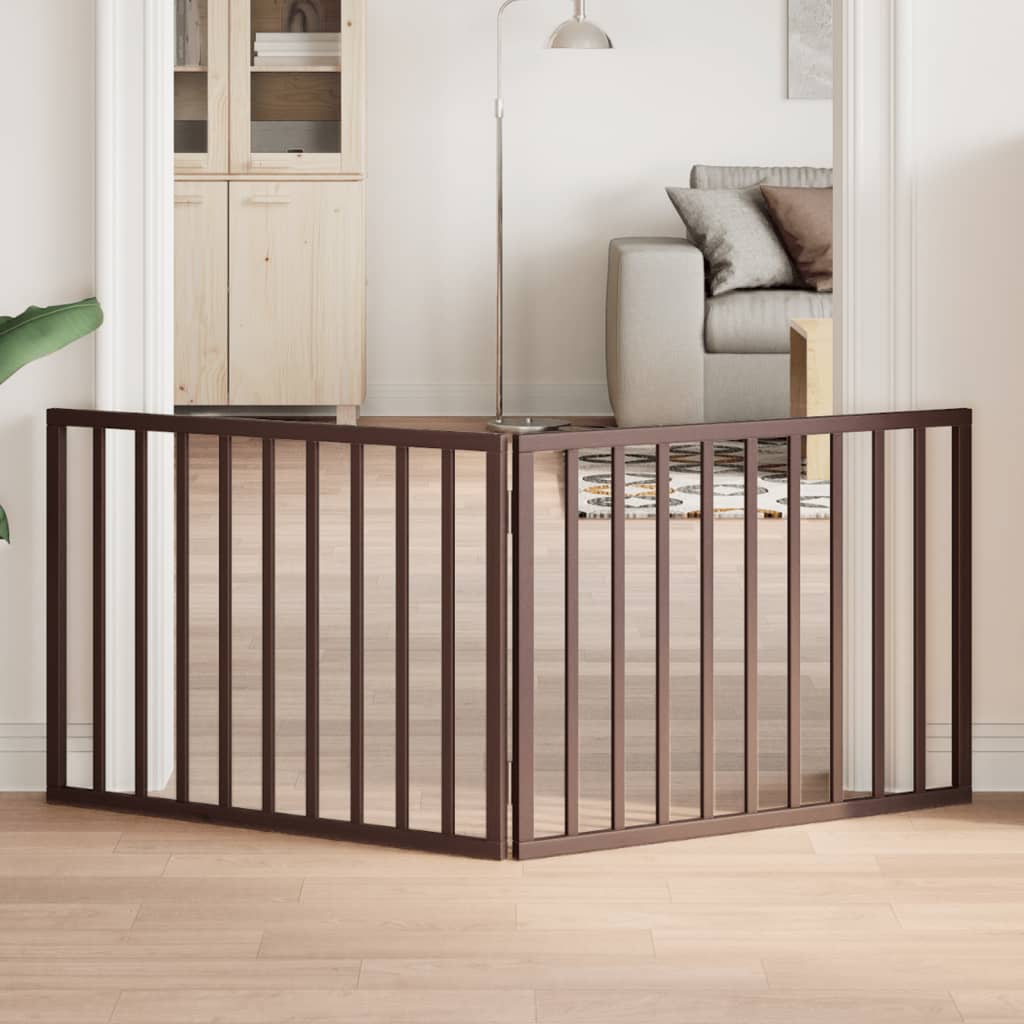 Koiraportti Kokoontaitettava 3-Paneelilla 150 Cm Poppelipuu